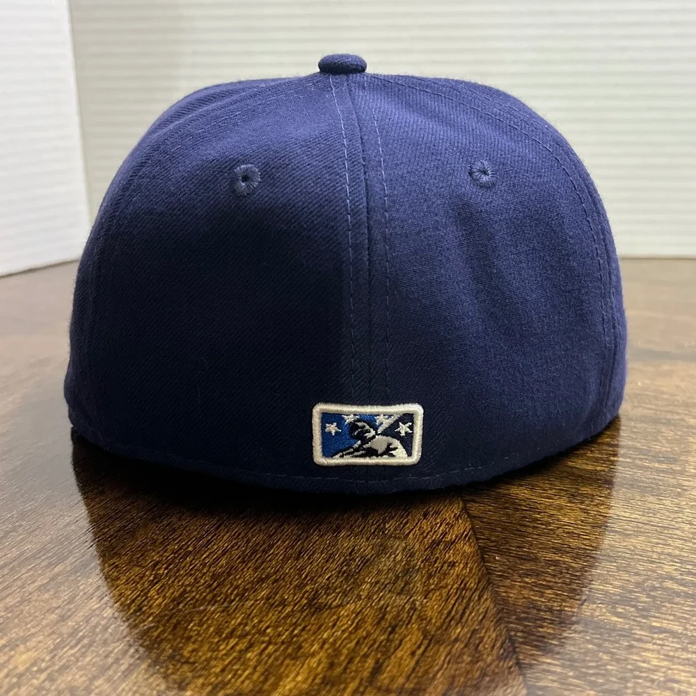 New Era Men's Pensacola Blue Wahoos Navy 59FIFTY Fitted Hat‎ Baseball Cap 6 1/2 - Picture 4 of 12
